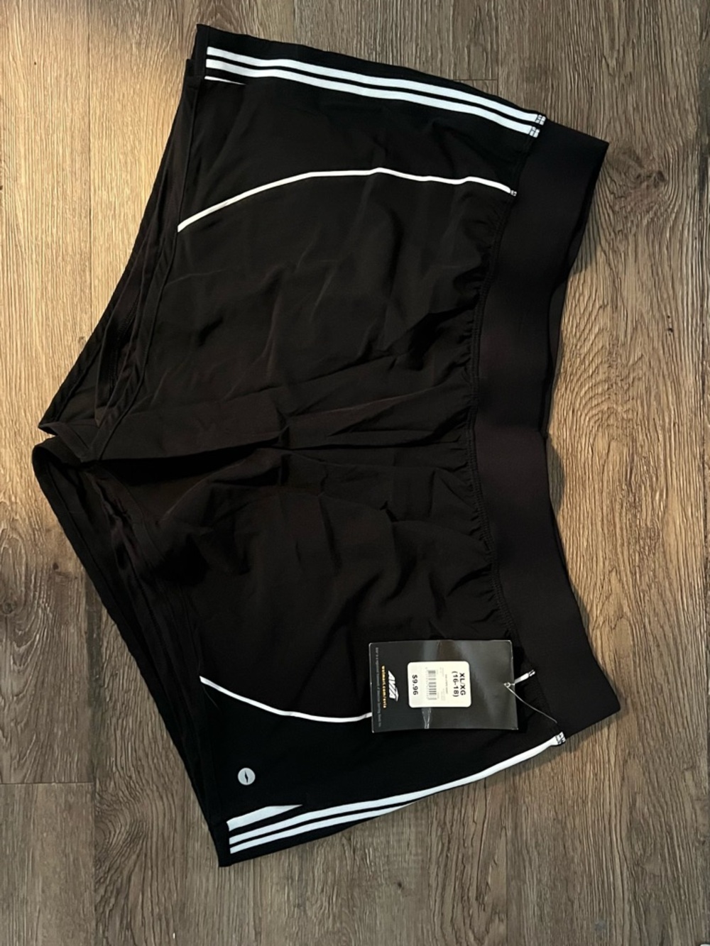 Avia Black Shorts with White Side Stripe